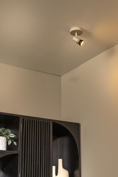 Lucide KIANTI - Ceiling spotlight - Ø 10 cm - 1xGU10 - Taupe